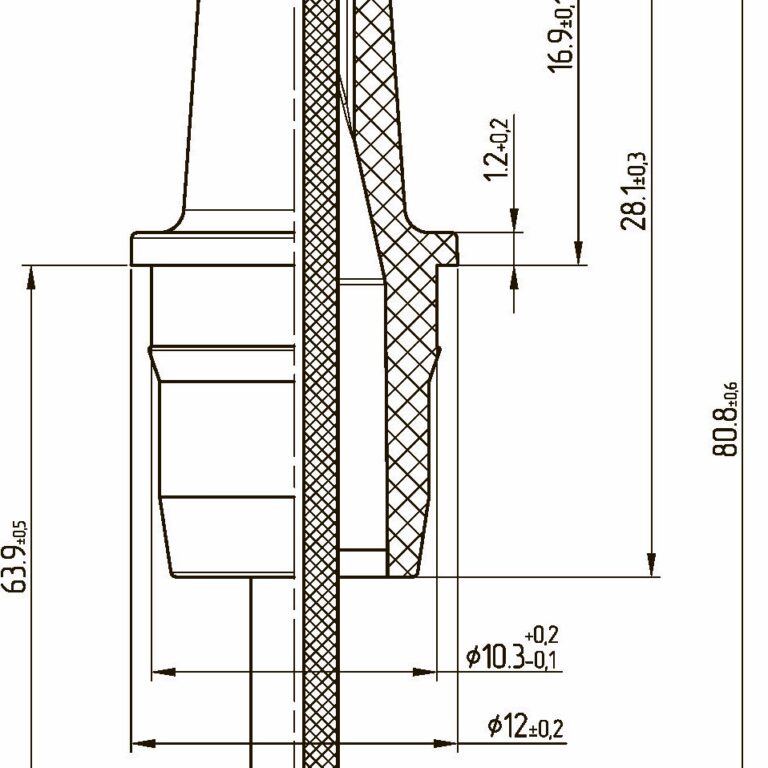 Fs2.2 sprayer with dip tube, technical drawing